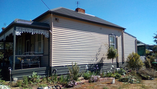 Weatherboard cladding.