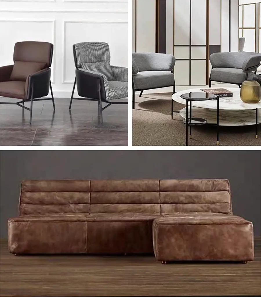 Custom designed and manufactured furniture selection