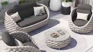 Oversize weave for distinctive furniture