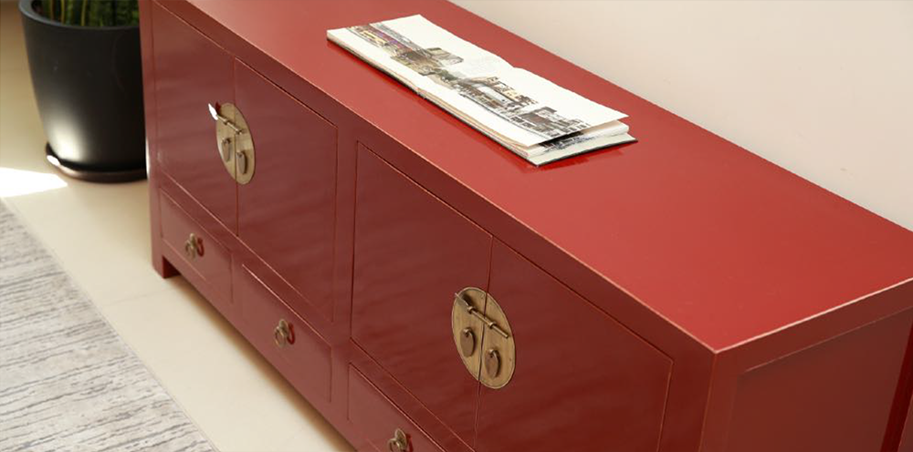 Chinese style lacquer cabinet