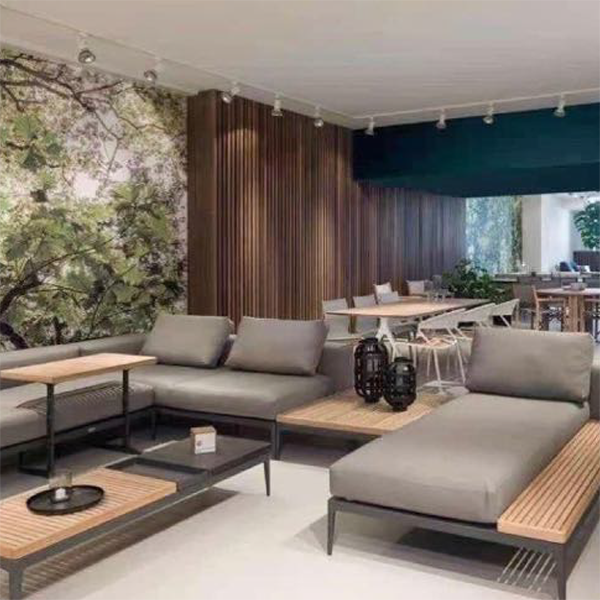 Outdoor furniture with side tables