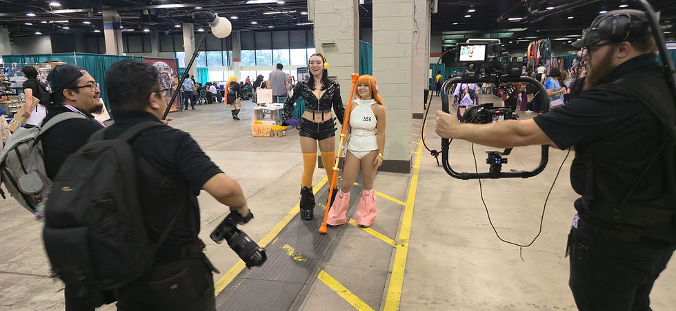 Chicago event photography and videography team from Tribe 3 Productions filming and photographing as press at Anime Magic 2025 convention