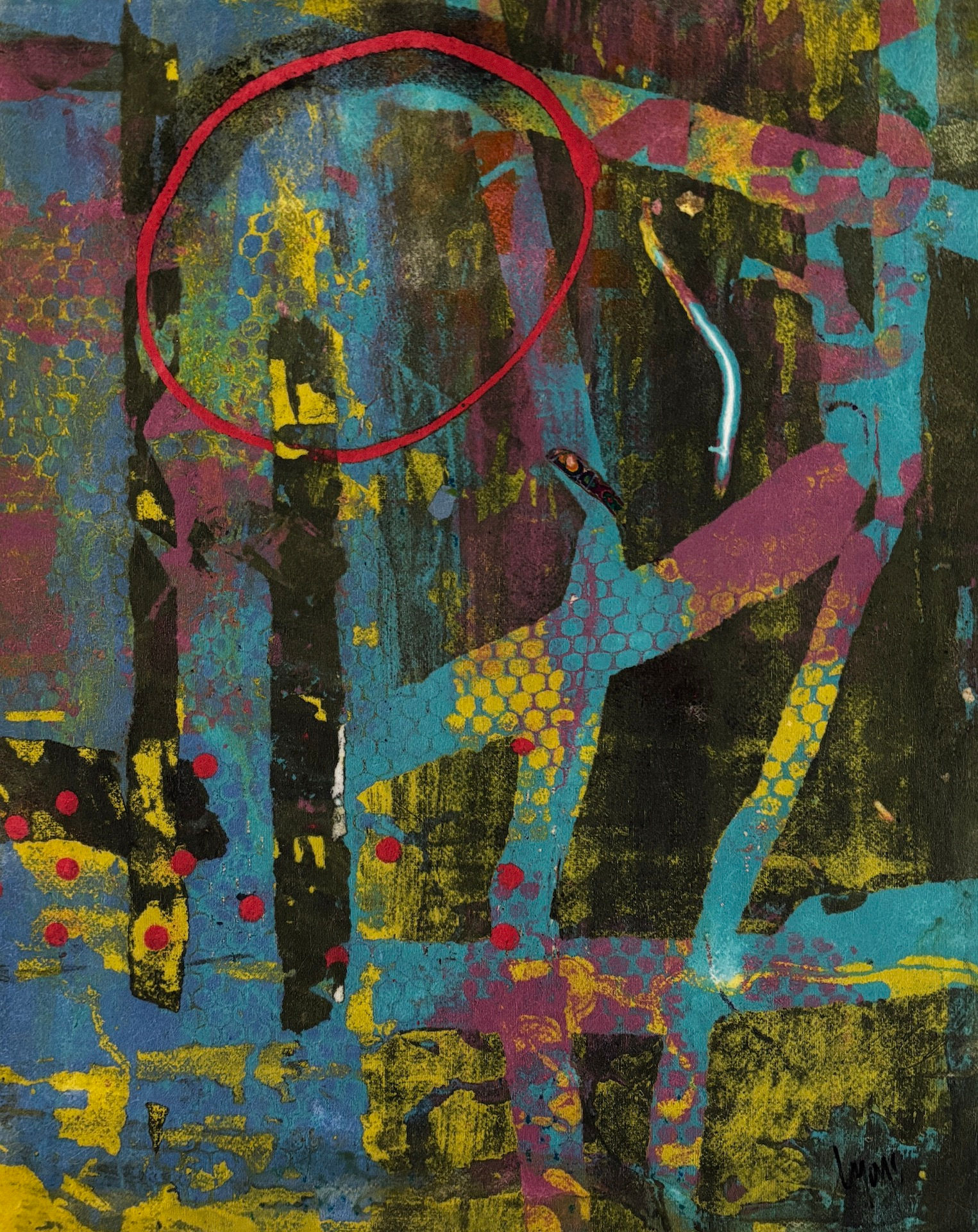 RED CIRCLE (12"x 15")