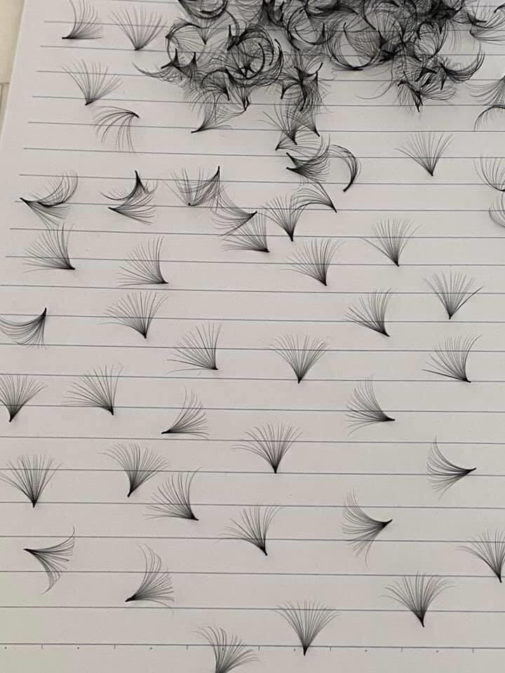 Thumbnail: Handmade Eyelash Extensions 5-7D/ DCurl (1500fans/ 2 boxes)
