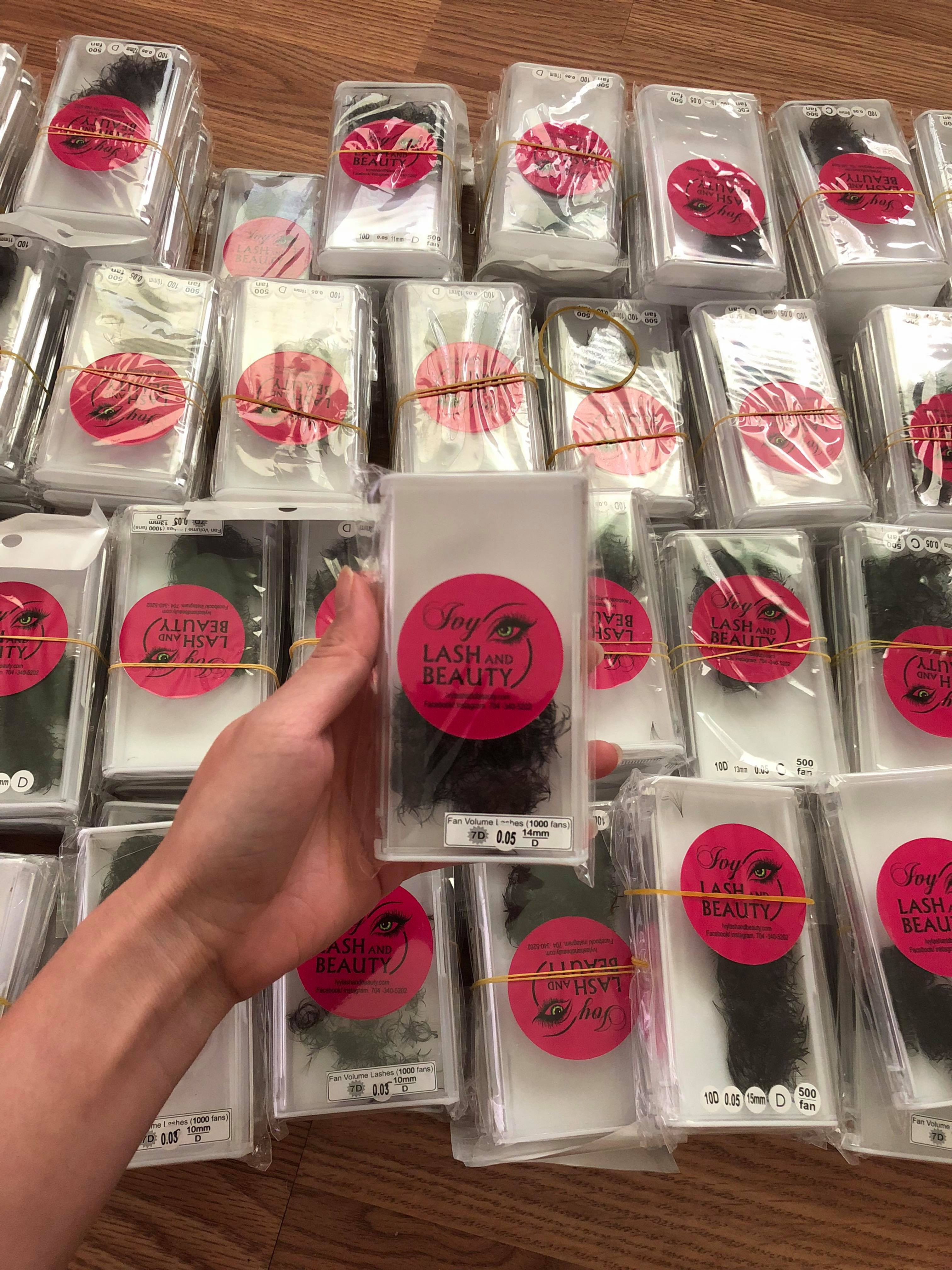 Handmade Eyelash Extensions 5-7D C Curl (1500fans/ 2 boxes)