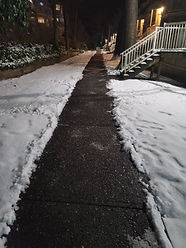 Townhouse lane fully cleared and accessible after residential snow removal in Chilliwack