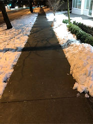 Clean and salted underground parkade ramp in Chilliwack after residential snow removal service