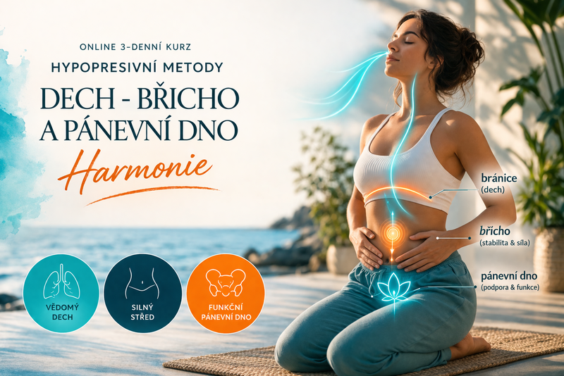 žena cvičí dechovou hypopresivní metodu
