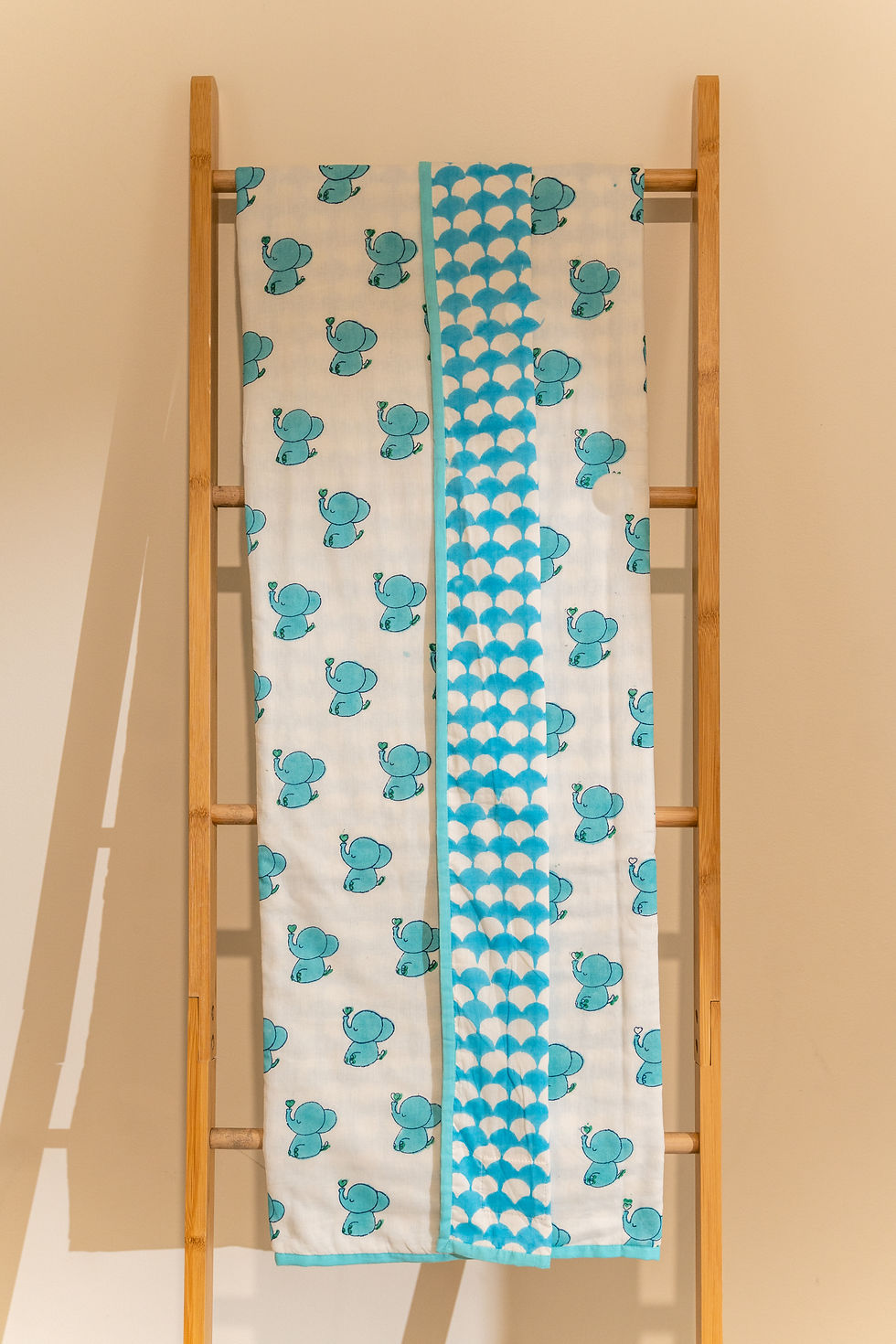 Thumbnail: Baby Aqua Blue Elephant Blanket