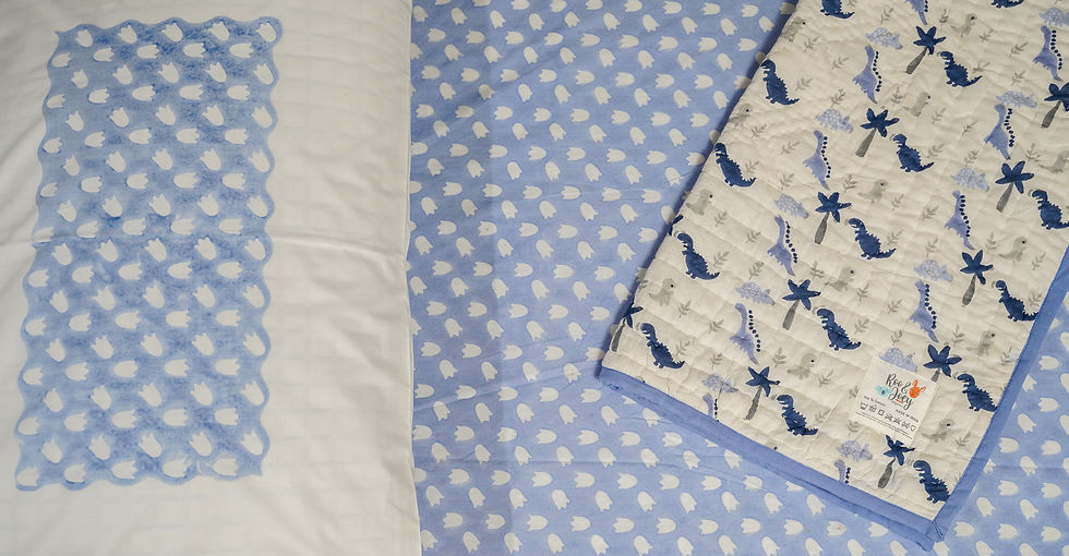 Thumbnail: Dino Paw Print Fitted Sheet