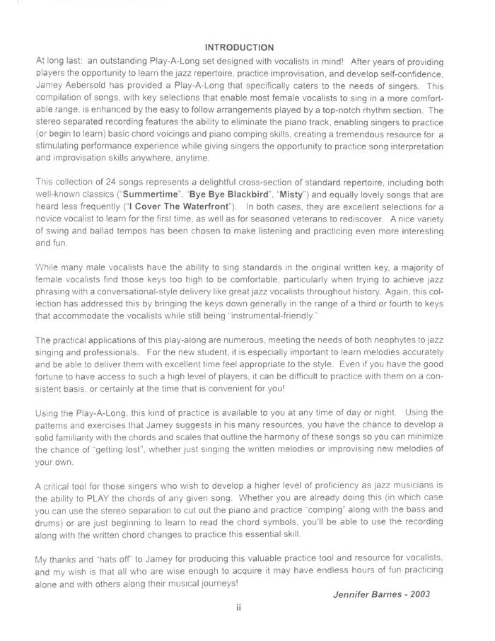 Thumbnail: Volume 107 - Standards for Singers - It Had To Be You by Jamey Aebersold