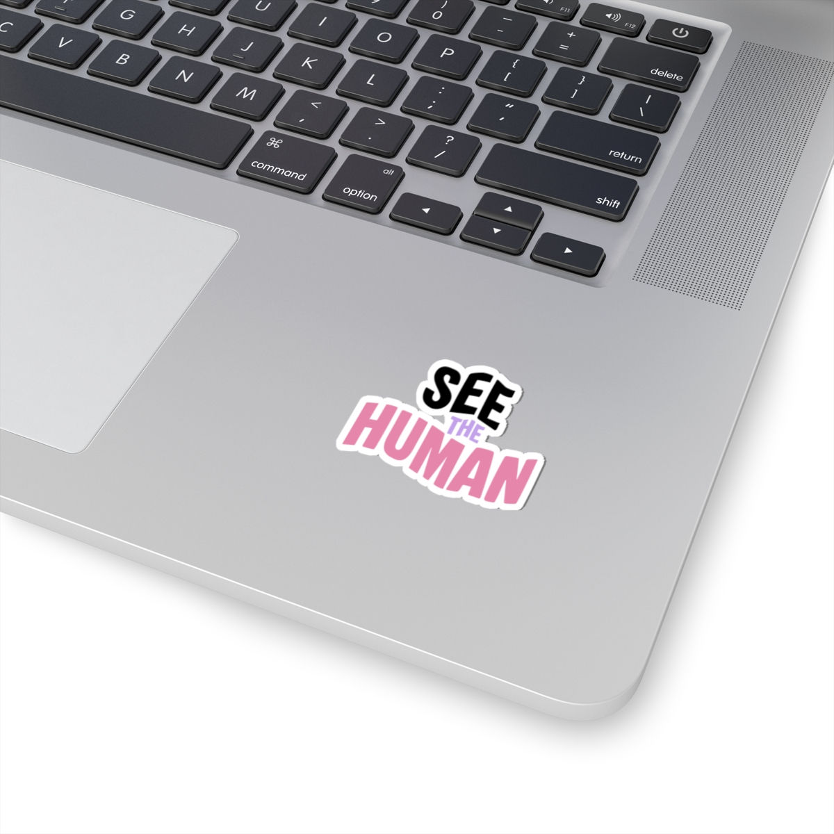 See The Human Sticker — Inclusive Laptop Kiss-Cut Sticker