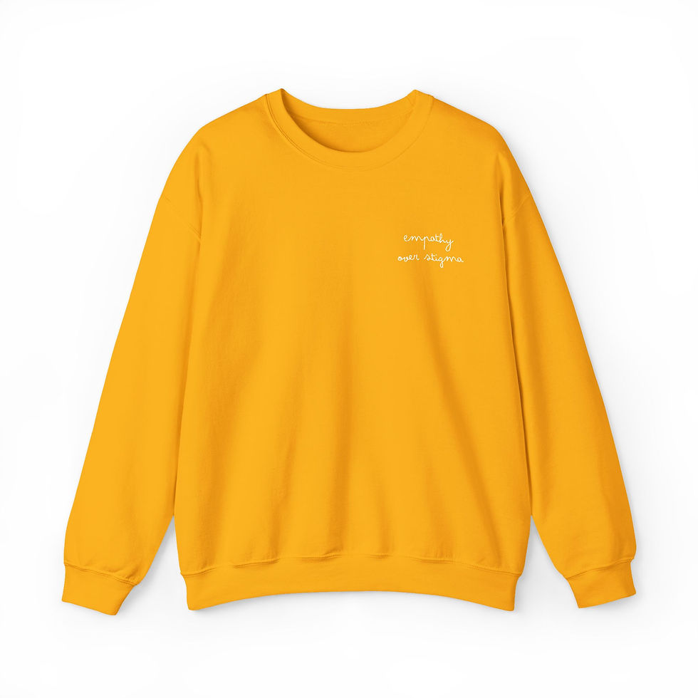 Thumbnail: Embroidered "Empathy Over Stigma" Crewneck Sweatshirt - Unisex