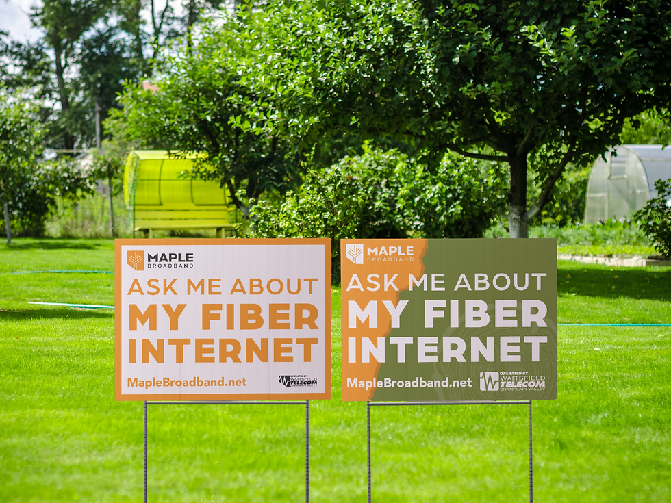 Maple Broadband Lawn Sign