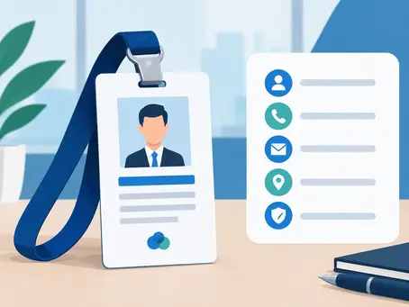 Datos obligatorios en carnets empresariales