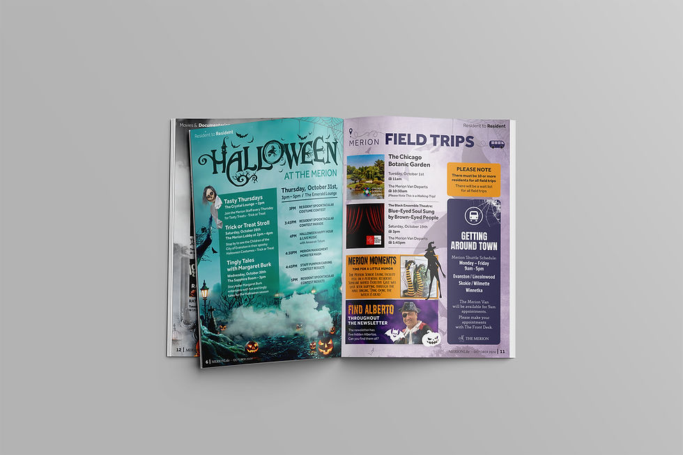 The Merion October Newsletter Spread