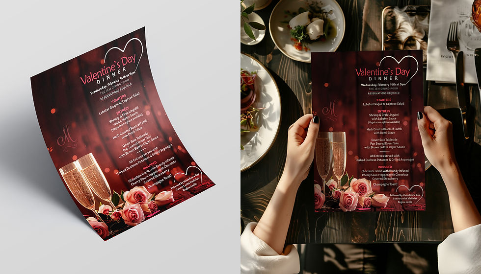 The Merion Valentines Day Menu