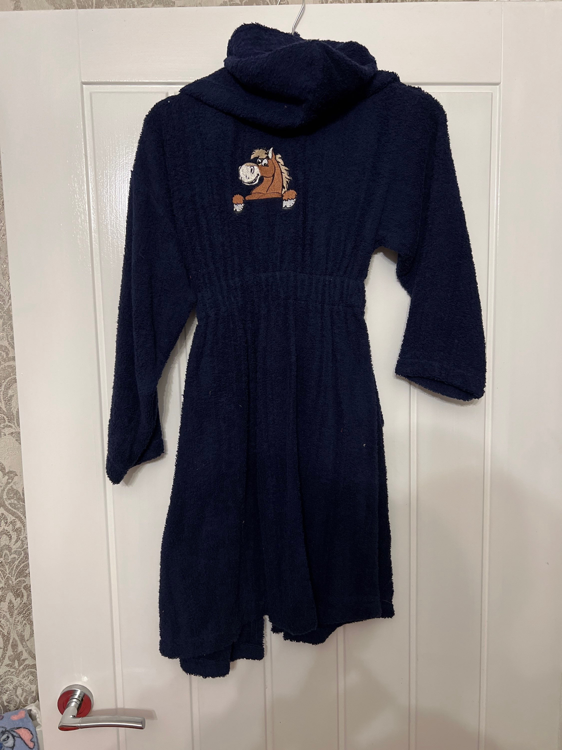 Dressing Gown navy 7-8yrs
