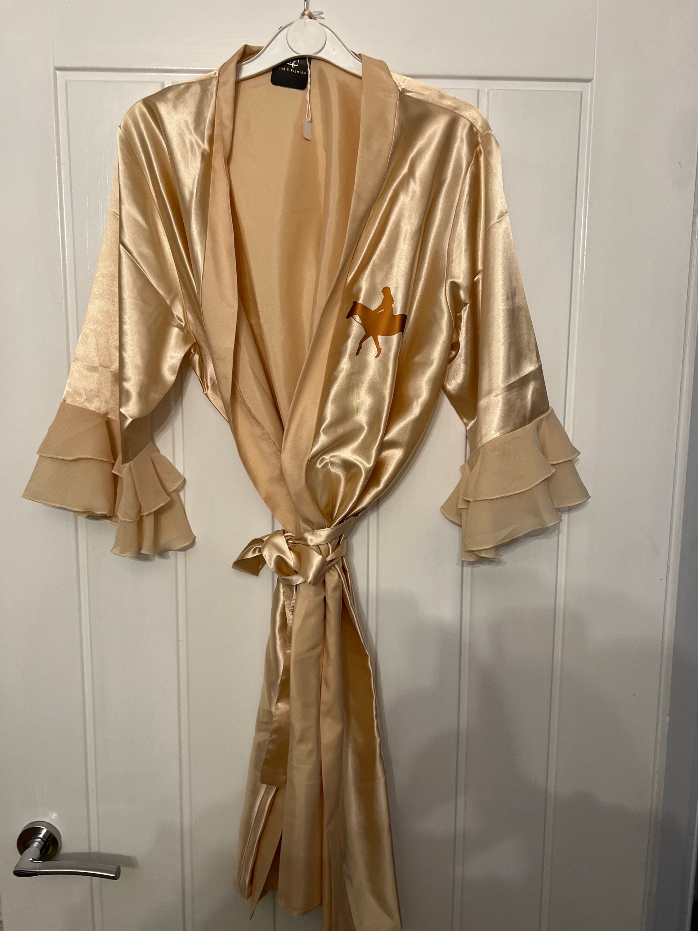 Champagne lightweight dressing gown XXL
