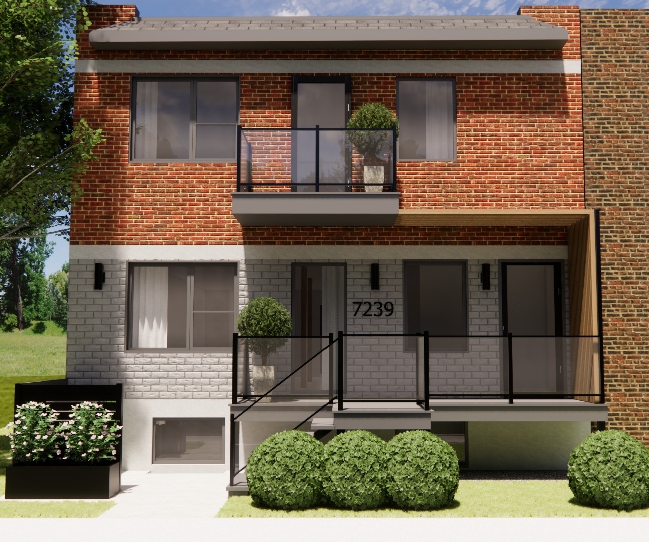 DUPLEX EXTERIOR DESIGN IN MONTREAL