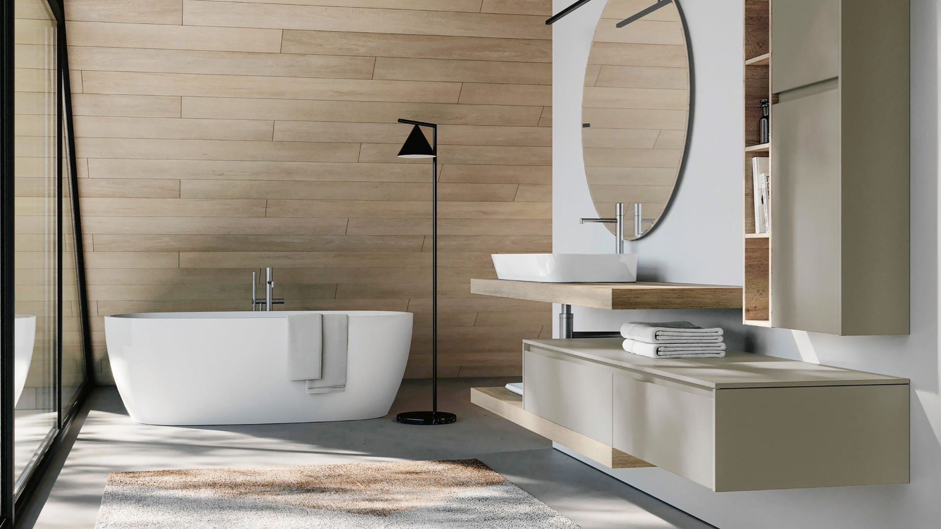 Salle de bain - scandinave- vert