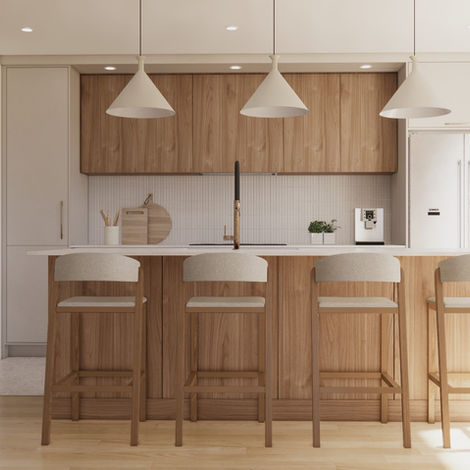 Studio Angel & Co . design de cuisine sur mesure. vue frontale