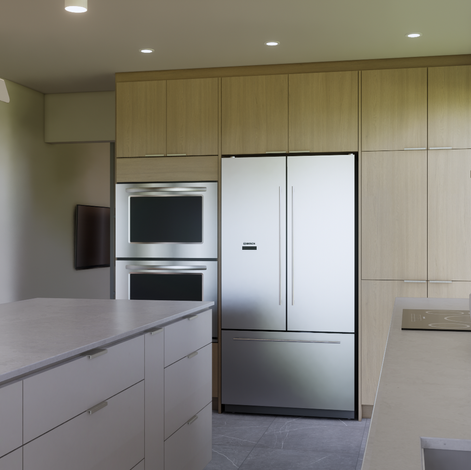 cuisine style scandinave moderne, chêne blanc