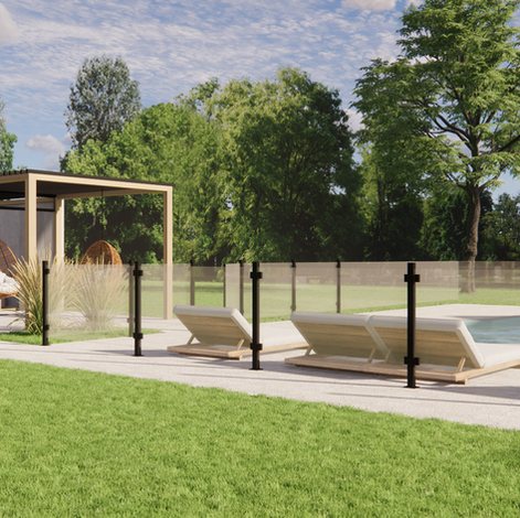 Aménagement Extérieur et Design de Patio. Pool house, zone lounge. Studio Angel & Co