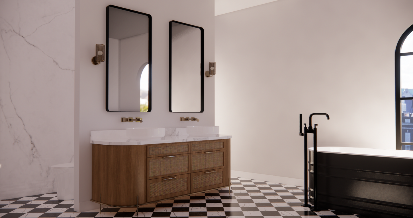 Salle de Bain style mid-century- studio angel & co