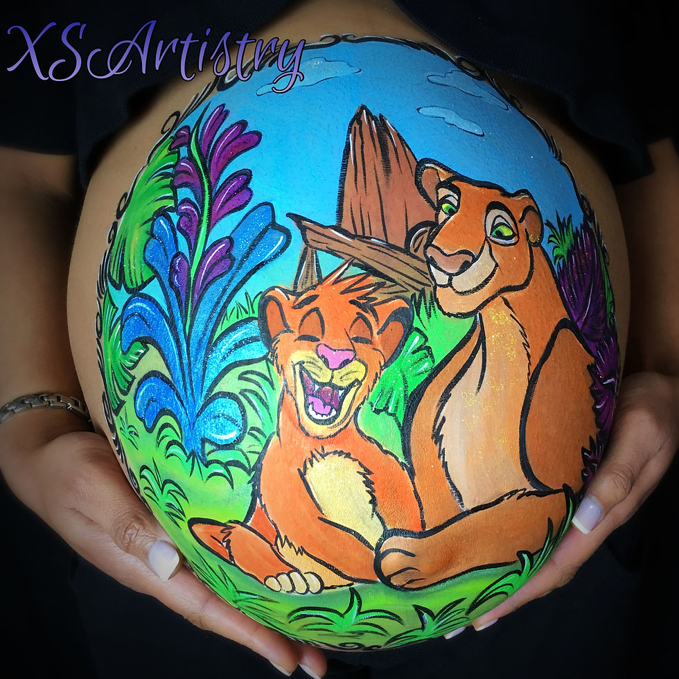 Lion King Belly Paint