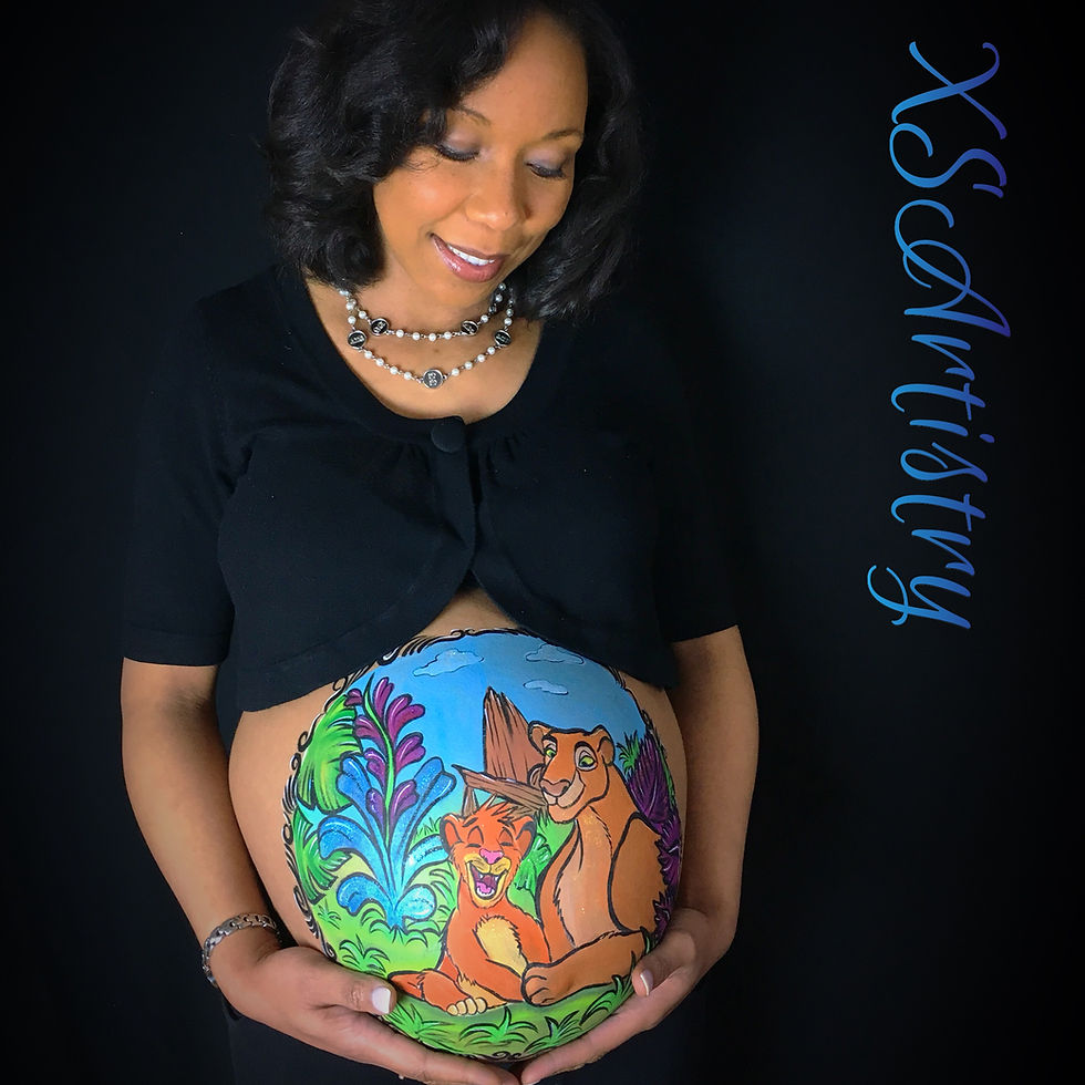 Lion King Belly Paint