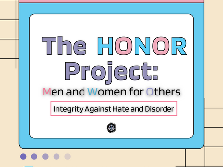 Explaining our tagline—Men and Women for others: Integrity, against hate and disorder