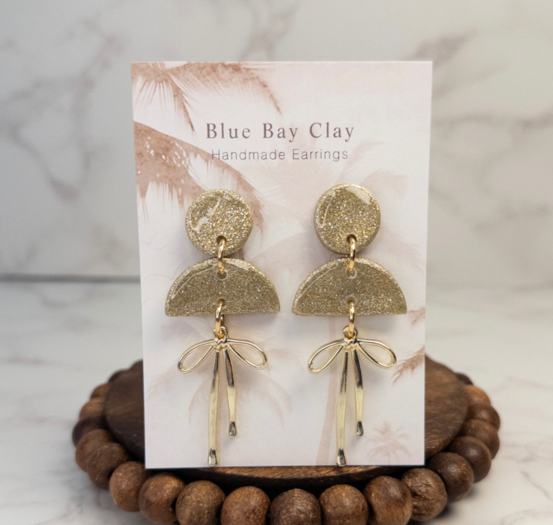 Gold Belle Bow Dangle 01