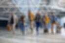 a group of people at the airport