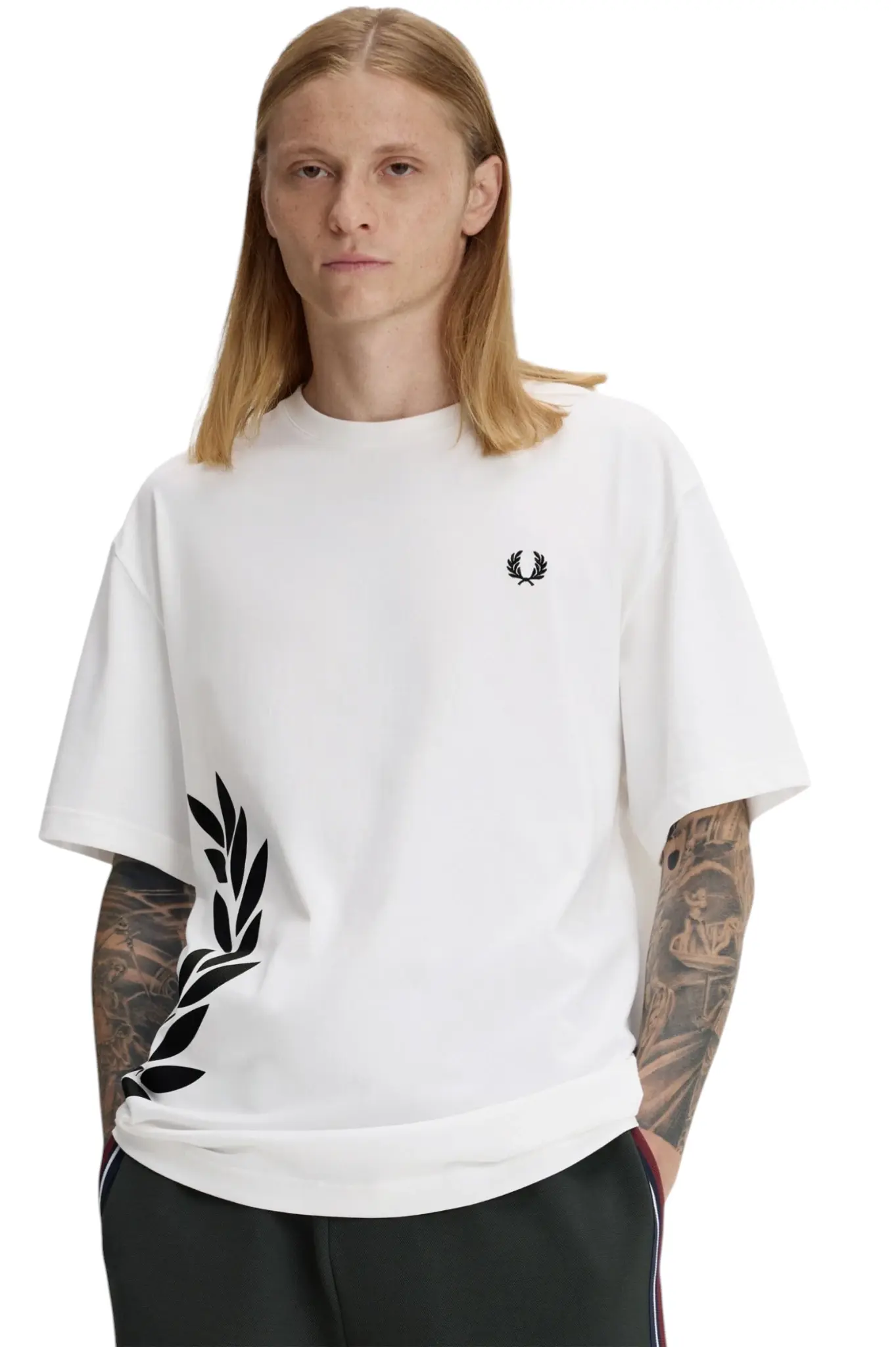 Fred Perry Ανδρική Κοντομάνικη Μπλούζα Contrast Tape Ringer M2440