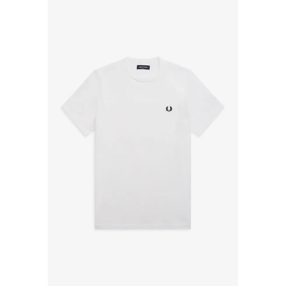 Μικρογραφία: Fred Perry – Ανδρικό Ringer t-shirt βαμβακερό regular fit M3519-100 Λευκό