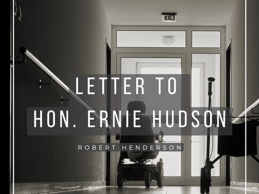 Letter to Honourable Ernie Hudson, Minister of Health and Wellness