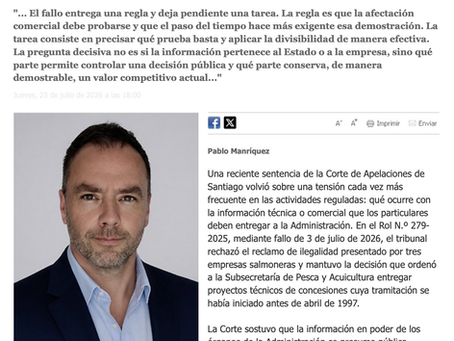 Información empresarial en manos del Estado: ¿hasta dónde llega la transparencia? - El Mercurio Legal