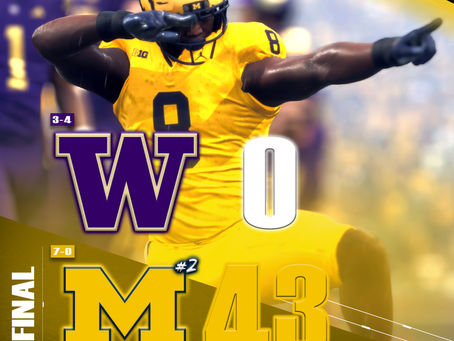 Week 9 Box Score: WAS Huskies 0, #2 MICH Wolverines 43