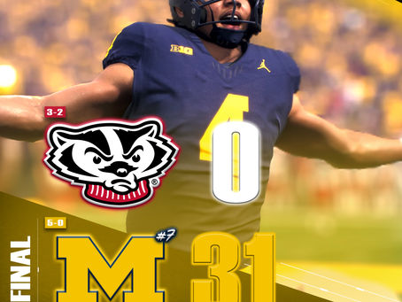 Week 6 Box Score: WIS Badgers 0, #7 MICH Wolverines 31