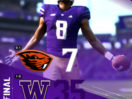 Week 1 Box Score: ORST Beavers 7, WAS Huskies 35