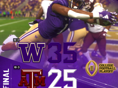 CFP Round 1 Box Score: WAS Huskies 35, TXAM Aggies 25