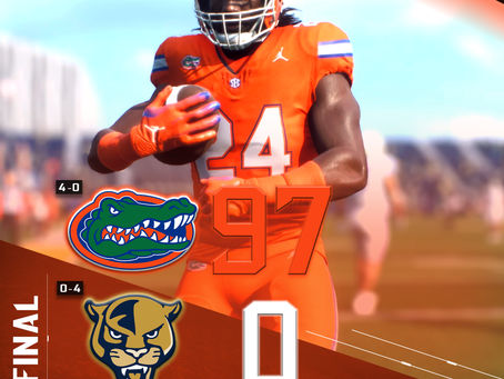 Week 4 Box Score: #12 FLO Gators 97, FIU Panthers 0