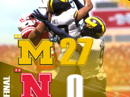 Week 5 Box Score: #10 MICH Wolverines 27, NEB Cornhuskers 0