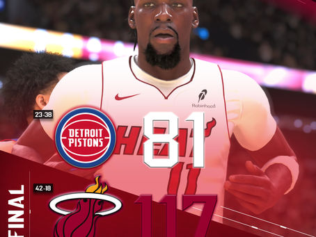 Game 10 Box Score: DET Pistons 81, MIA Heat 117