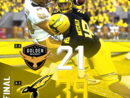 Week 6 Box Score: GLD Hawks 21, ASU Swarm 39