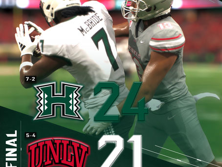 Week 11 Box Score: HAW Rainbow Warriors 24, UNLV Rebels 21