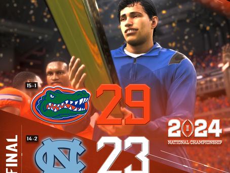2024 National Championship Box Score: FLO Gators 29, UNC Tarheels 23