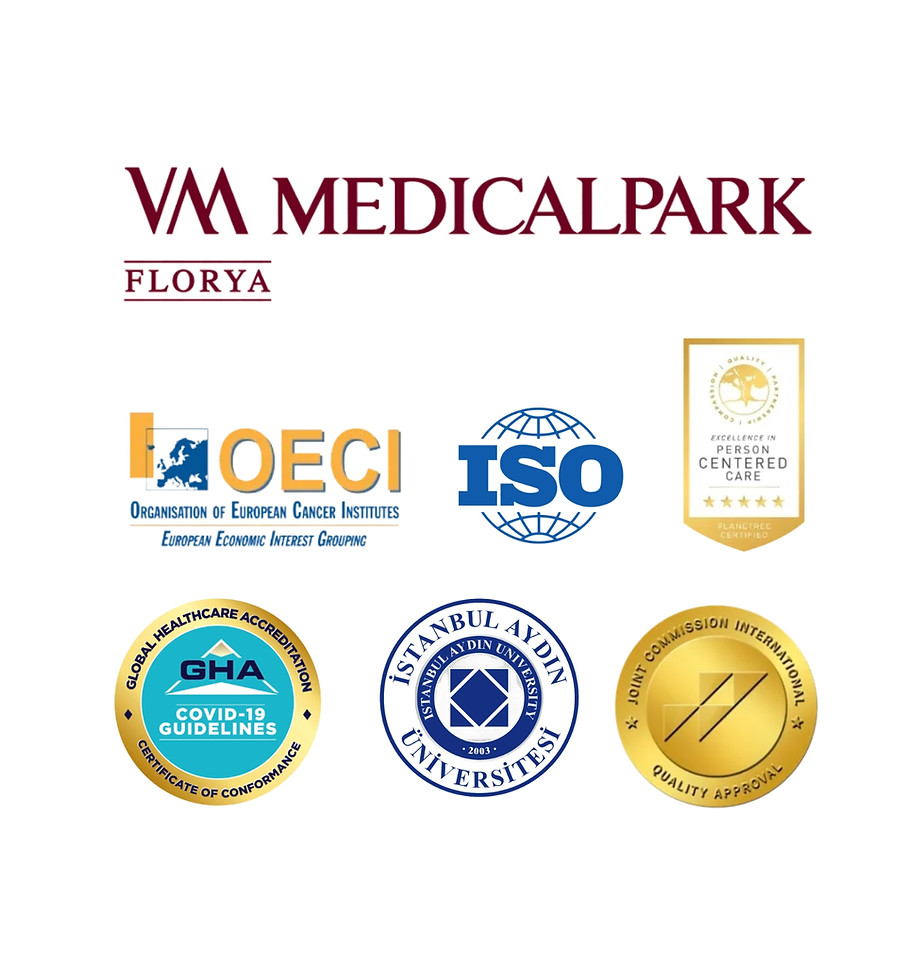 alt=“VM Medical Park Florya hospital accreditations including JCI, ISO, GHA and international healthcare quality certifications”