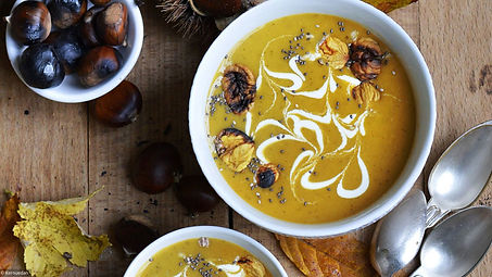 Soupe de châtaignes et graines de chia